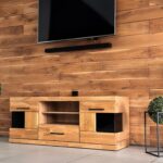 Wąska Szafka RTV Dębowa – Avero 43