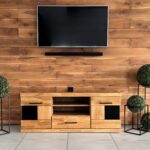 Szafka RTV Dębowa 160 cm Nowoczesna – Avero 46