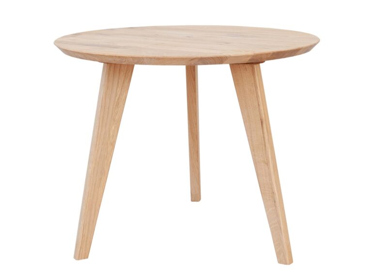 Dębowa Ława Okrągła Basic 50 cm
