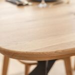 Dębowy Stół na Metalowych Nogach Fressa