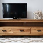 Szafka RTV Dębowa na Nóżkach ALAMOS LOFT