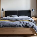 Dębowe Łóżko z Podnoszonym Stelażem i Pojemnikiem Bamare