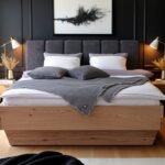 Wygodne Łóżko Dębowe z Pojemnikiem i Nowoczesnym Designem Dasalia A