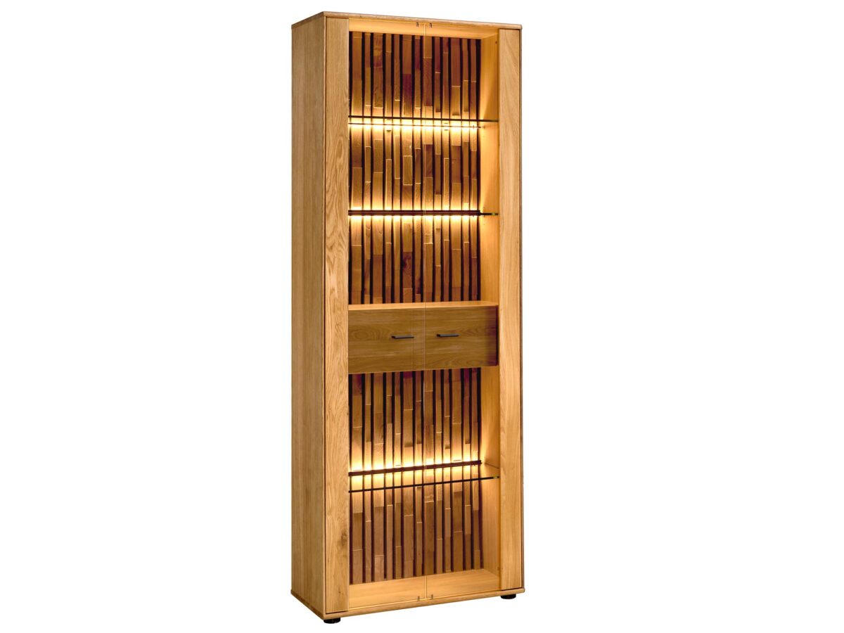 Ekskluzywna Witryna Dębowa do Salonu Sole