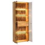 Ekskluzywna Witryna Dębowa do Salonu Sole