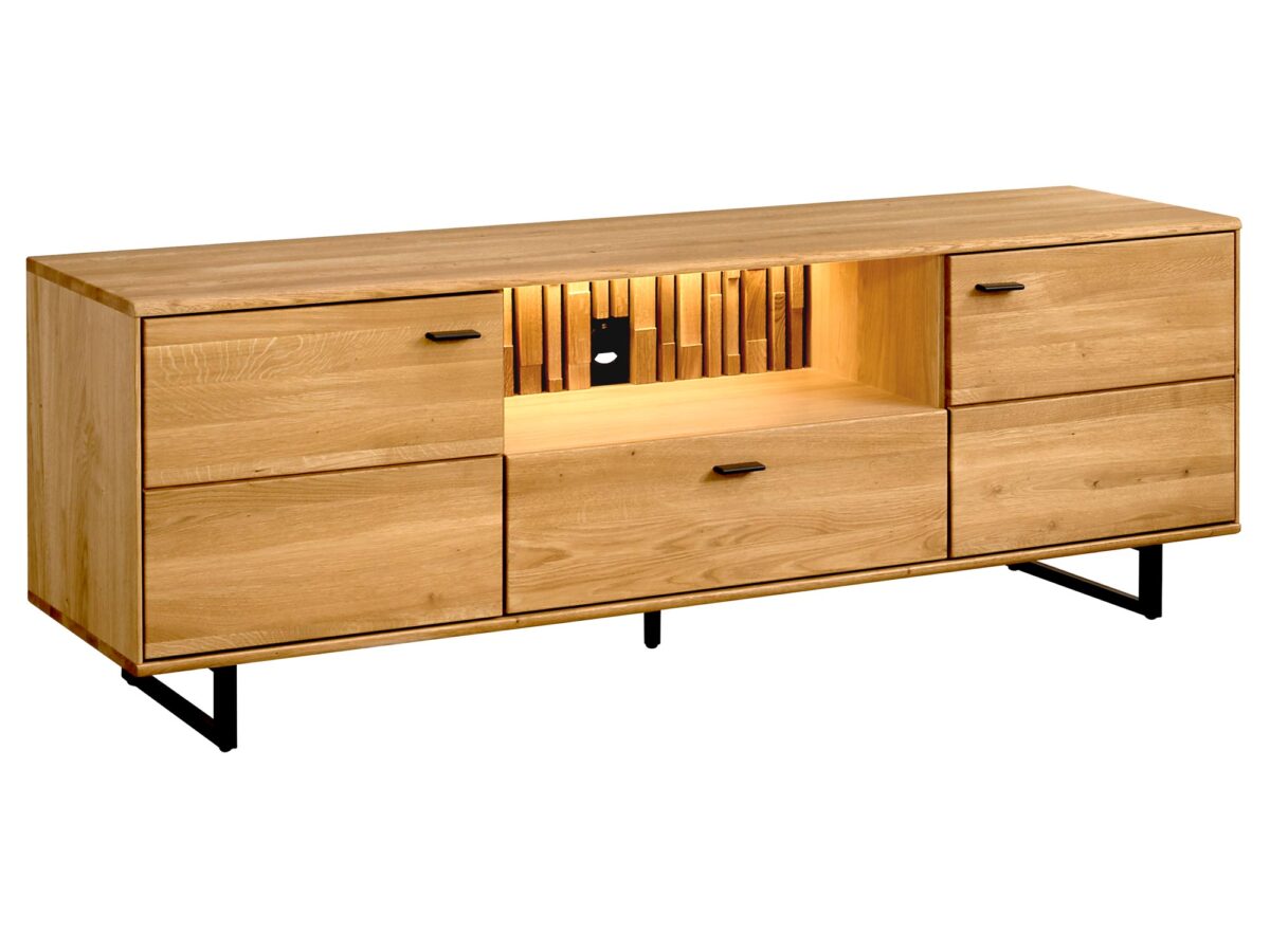 Drewniana Szafka Rtv na Nóżkach Metalowych Sole