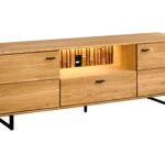 Drewniana Szafka Rtv na Nóżkach Metalowych Sole