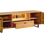 Drewniana Szafka Rtv na Nóżkach Metalowych Sole