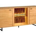 Dębowa Niska Komoda do Salonu Sole