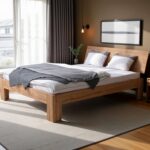 Łóżko Dębowe w Modnym Designie Cateresia A