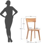 Krzesło drewniane Max z beżowym siedziskiem