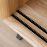 Szafka RTV 200 Zamknięta Szyba Loft Dąb Oak Elegance