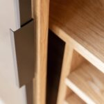 Komoda Winna Szyba Loft Stal Dąb Oak Elegance