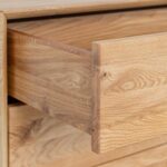 Komoda Szuflady Szyba Loft Dębowa Grafitem Oak Elegance