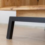 Stolik Kawowy Loft Dąb Naturalny Stal Oak Elegance