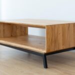 Stolik Kawowy Loft Dąb Naturalny Stal Oak Elegance