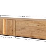 Szeroka Komoda TV Dębowa Essentia