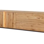 Szeroka Komoda TV Dębowa Essentia