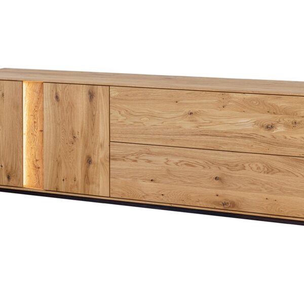 Szeroka Komoda TV Dębowa Essentia