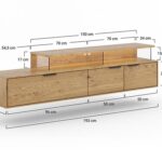 Wisząca Szafka RTV Dębowa Loftwood