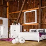 Sosnowa szafa dwudrzwiowa z szufladami ANADI