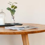 Drewniany okrągły stolik 90 cm Basic