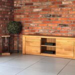 Szafka RTV Dębowa Ryflowana 140 cm – Castoro 41