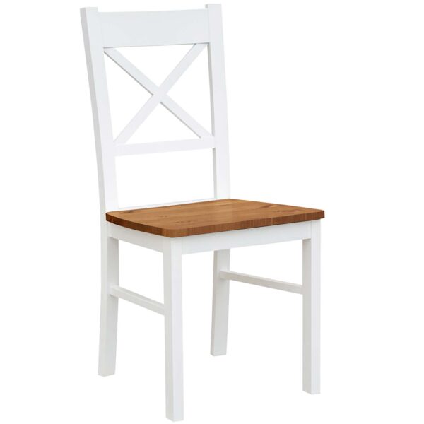 Białe krzesło z drewna INGRID
