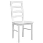 Białe krzesło z litego drewna INGRID