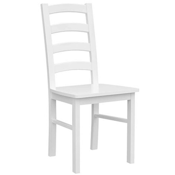 Białe krzesło z litego drewna INGRID
