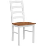 Białe krzesło z litego drewna INGRID