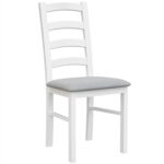 Białe krzesło z litego drewna INGRID