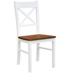 Białe krzesło z drewna INGRID