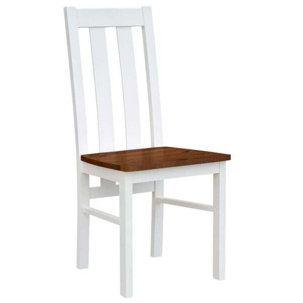 Drewniane białe krzesło do kuchni INGRID