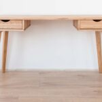 Drewniana toaletka biurko z szufladami Lina 2