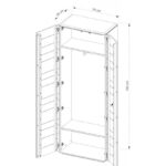 Szafa drewniana do przedpokoju Maseri