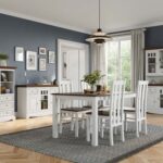 Drewniane białe krzesło do kuchni INGRID