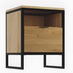 Stolik Nocny Drewniany z Ciemną Ramą – Kongo