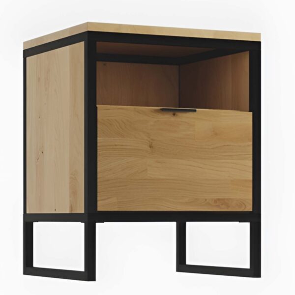 Stolik Nocny Drewniany z Ciemną Ramą – Kongo