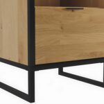 Stolik Nocny Drewniany z Ciemną Ramą – Kongo