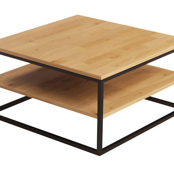 Stolik Industrialny 80x80 Metalowo-Drewniany – Metron