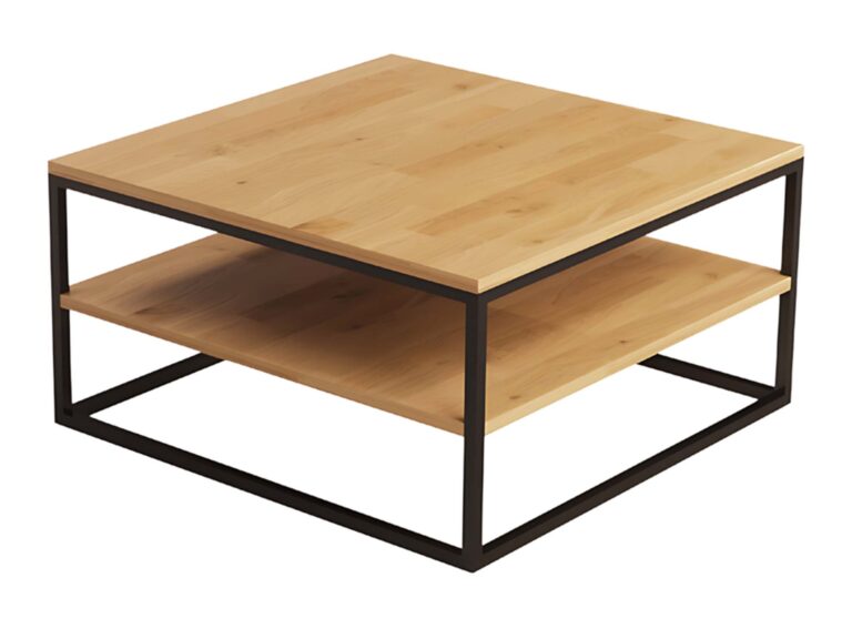 Stolik Industrialny 80x80 Metalowo-Drewniany – Metron