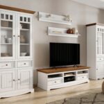 Duża biała szafka RTV vintage INGRID