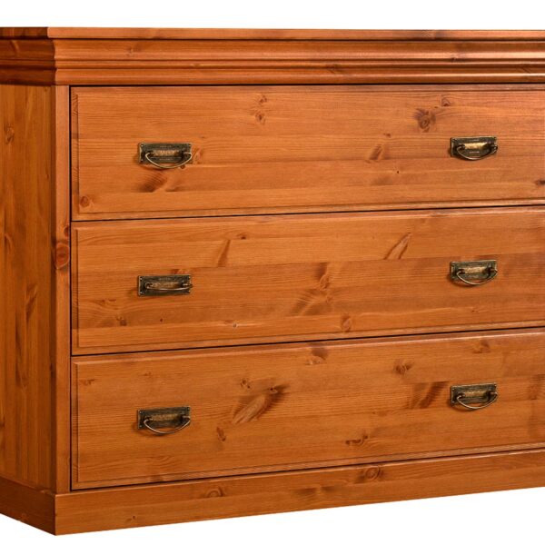 Sosnowa mała biała komoda ANADI