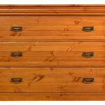 Sosnowa mała biała komoda ANADI