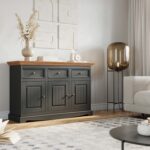 Biała klasyczna komoda drewniana INGRID