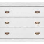 Sosnowa mała biała komoda ANADI