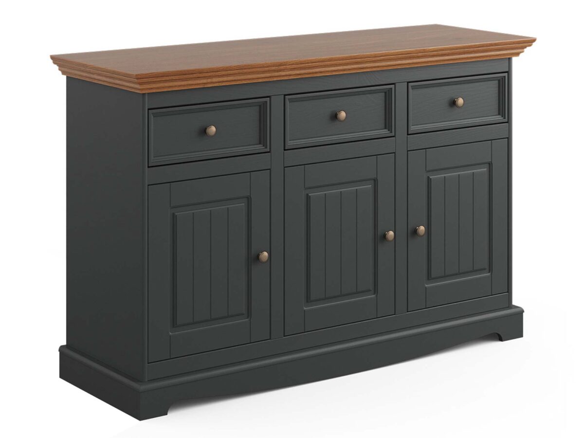 Biała klasyczna komoda drewniana INGRID