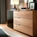 Drewniana komoda z litego drewna Eleana 1T3L