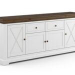 Komoda Klasyczna Lite Drewno Biel Natura Classica